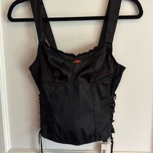 Urban outfitters black corset top